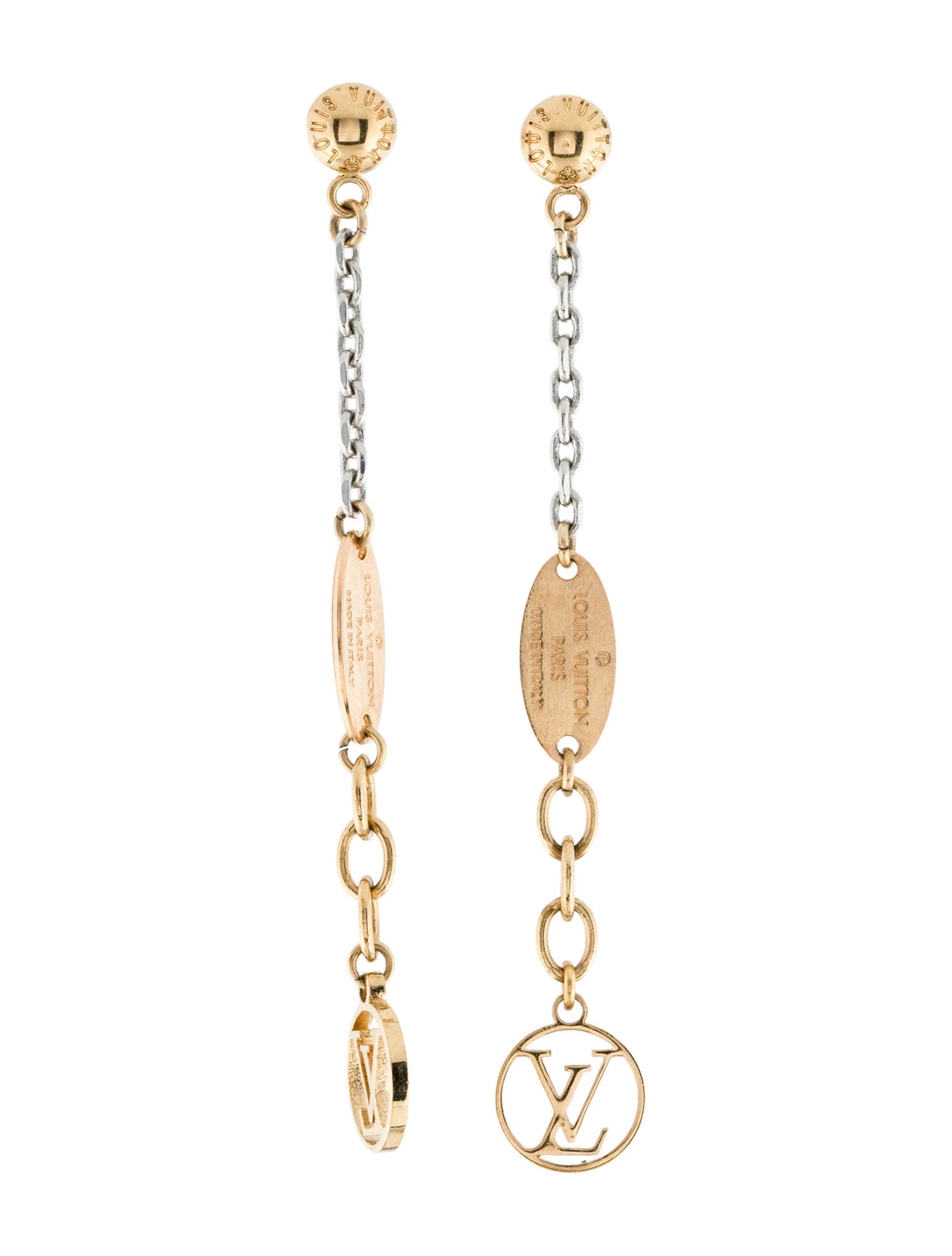 Louis Vuitton Logomania Drop Earrings
