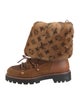 Louis Vuitton LV Monogram Suede Lace-Up Boots