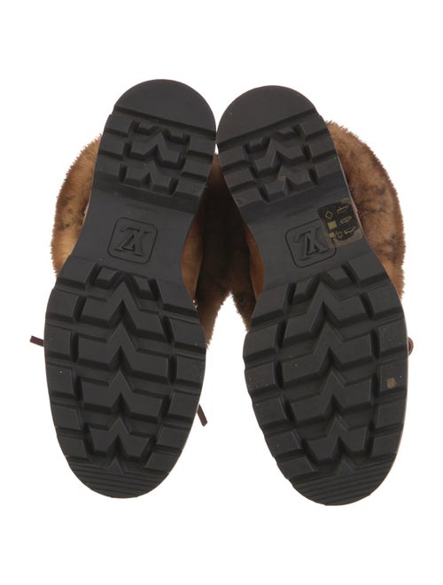 Louis Vuitton LV Monogram Suede Lace-Up Boots