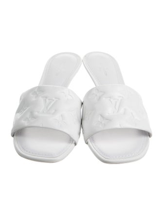Louis Vuitton LV Monogram Leather Slides