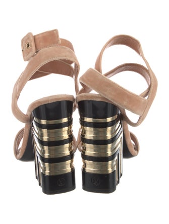 Louis Vuitton Velvet Sandals