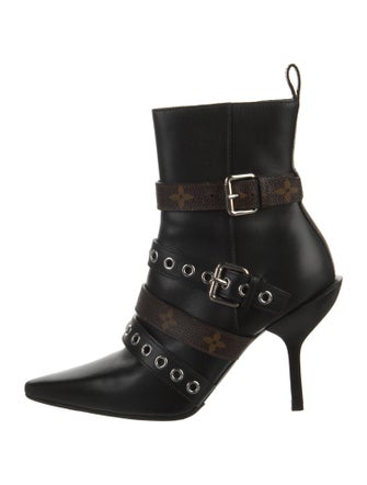 Louis Vuitton LV Monogram Leather Combat Boots