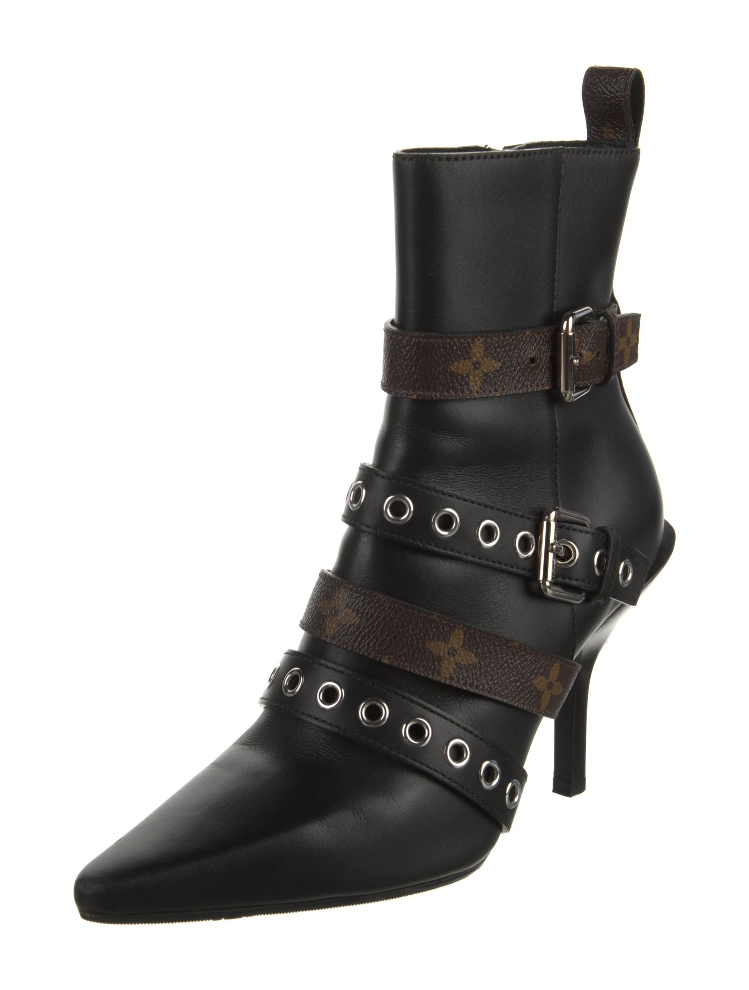 Louis Vuitton LV Monogram Leather Combat Boots