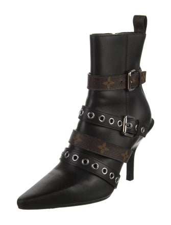 Louis Vuitton LV Monogram Leather Combat Boots