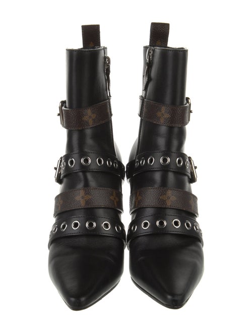 Louis Vuitton LV Monogram Leather Combat Boots