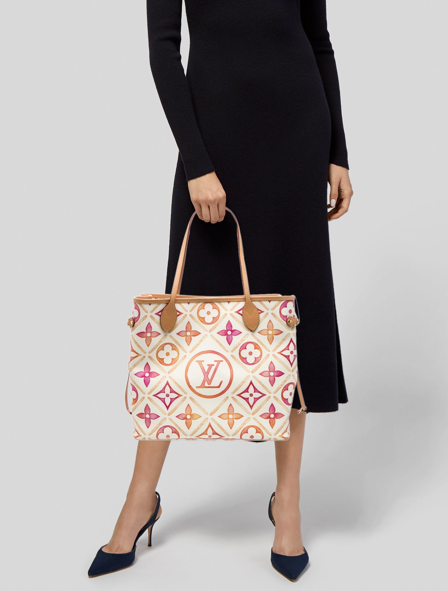 Louis Vuitton Monogram Tiles Neverfull w/Pouch MM w/ Tags