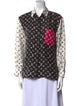 Louis Vuitton Silk Printed Button-Up Top
