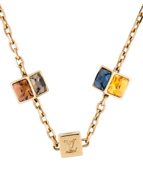 Louis Vuitton Crystal Gamble Station Necklace