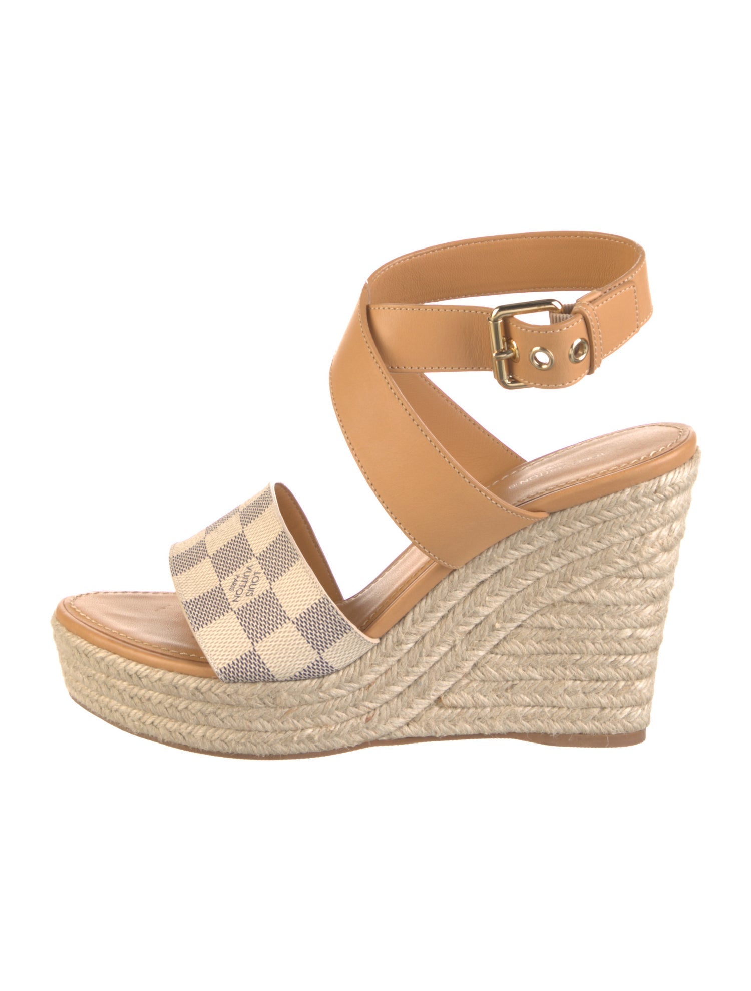 Louis Vuitton Damier Azur Pattern Leather Espadrilles