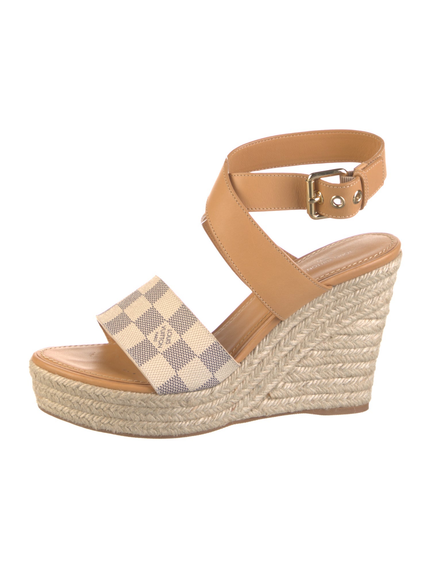 Louis Vuitton Damier Azur Pattern Leather Espadrilles