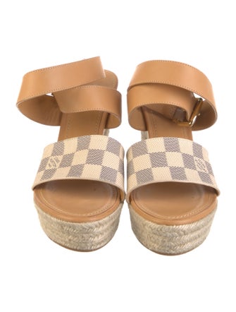 Louis Vuitton Damier Azur Pattern Leather Espadrilles