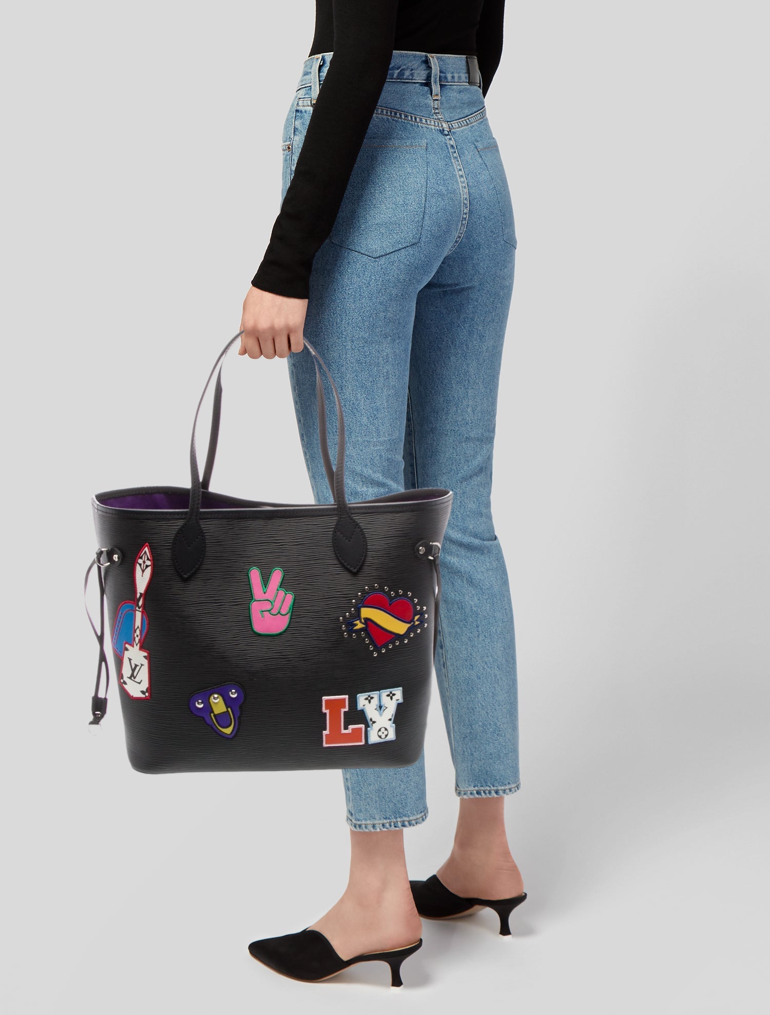 Louis Vuitton Monogram Patches Neverfull w/Pouch MM