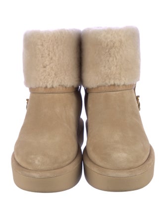 Louis Vuitton Suede Lace-Up Boots