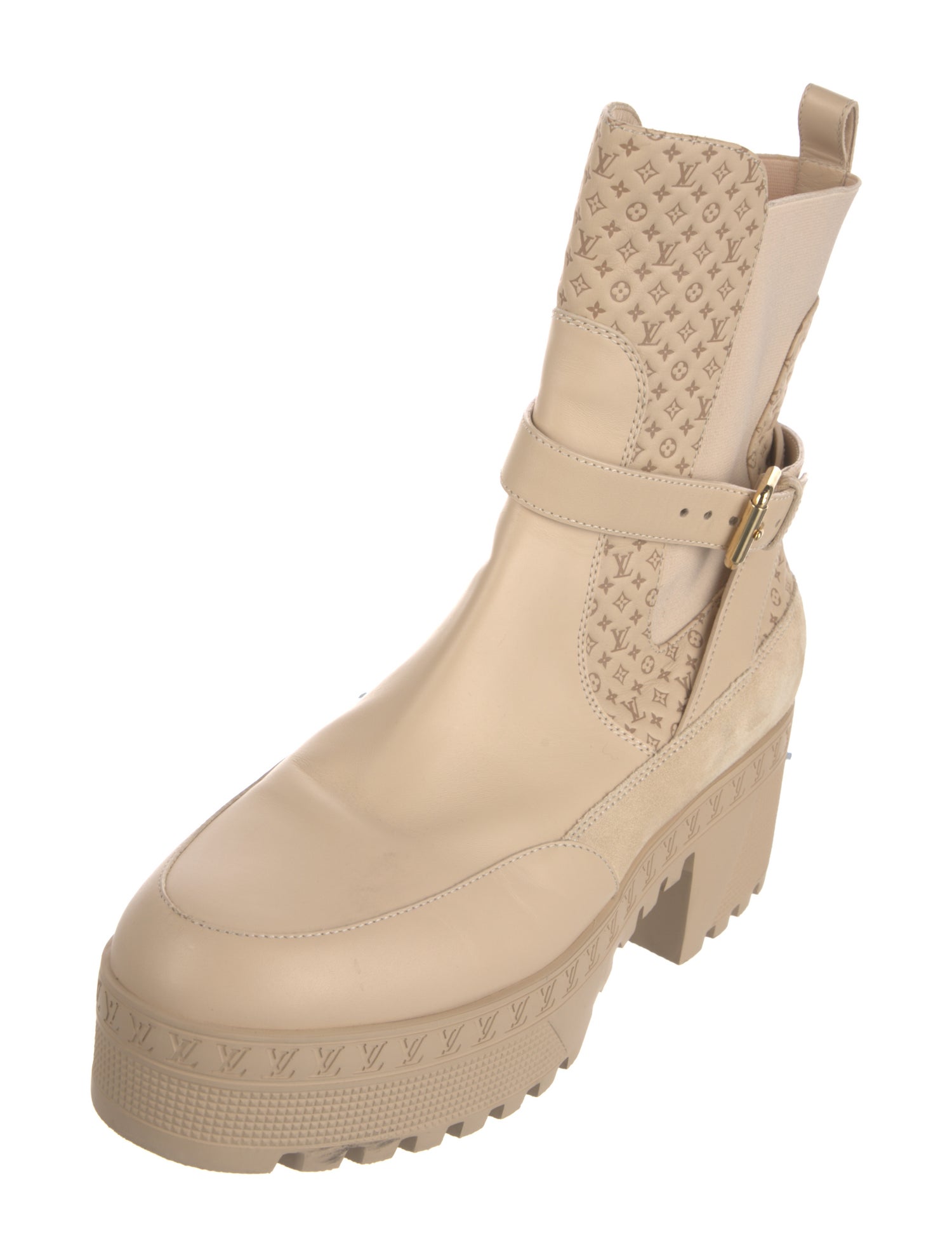 Louis Vuitton LV Monogram Leather Chelsea Boots