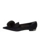 Louis Vuitton Velvet Pom-Pom Embellishments Loafers