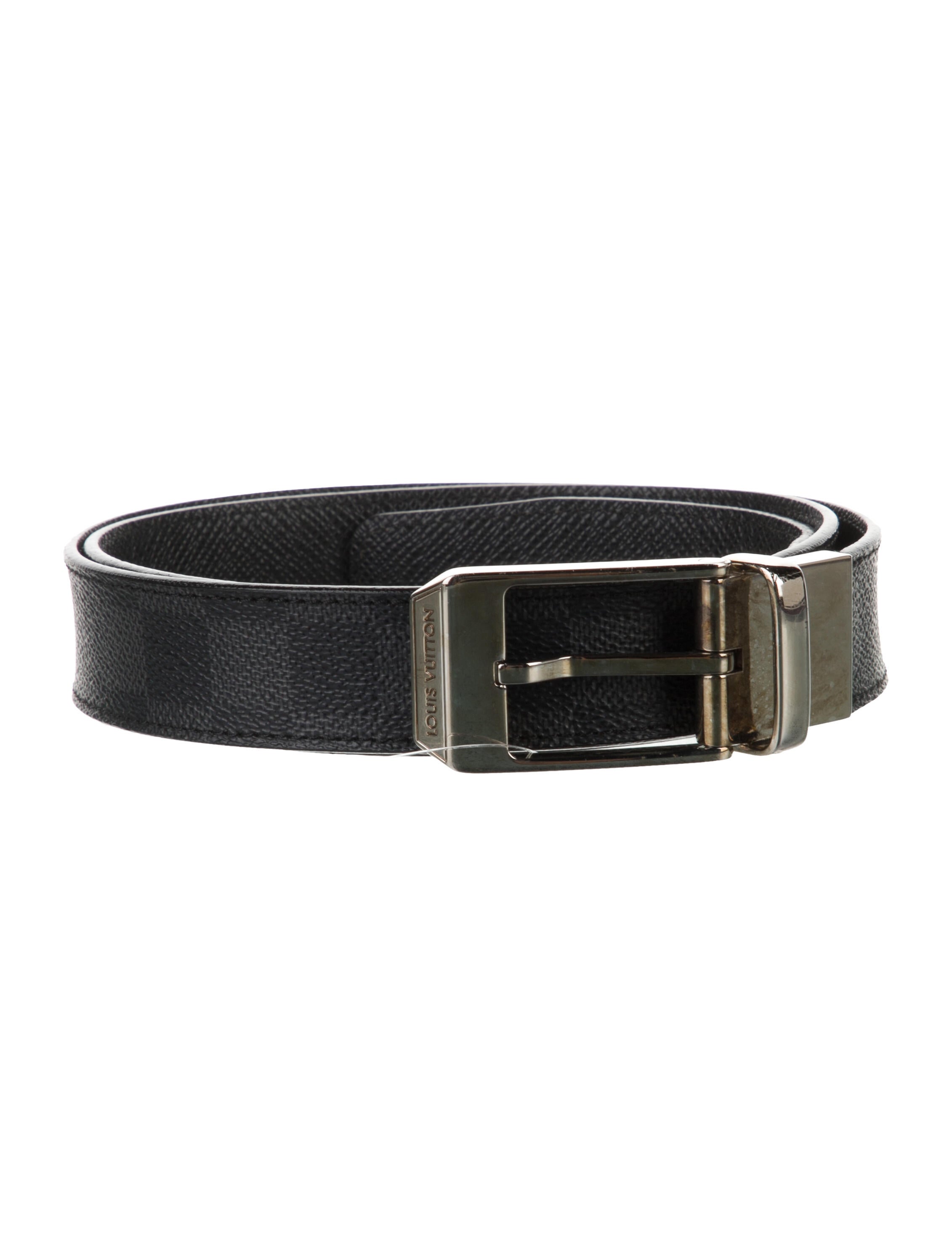 Louis Vuitton 2010 Damier Graphite Pattern Belt