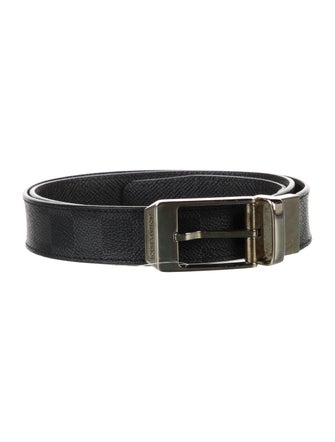 Louis Vuitton 2010 Damier Graphite Pattern Belt