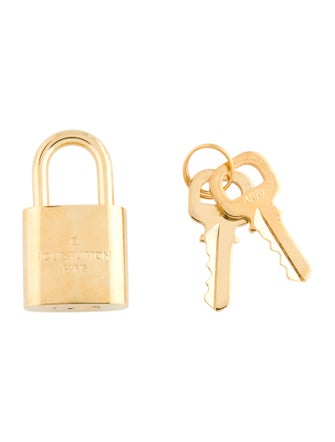 Louis Vuitton Brass Lock & Key Set