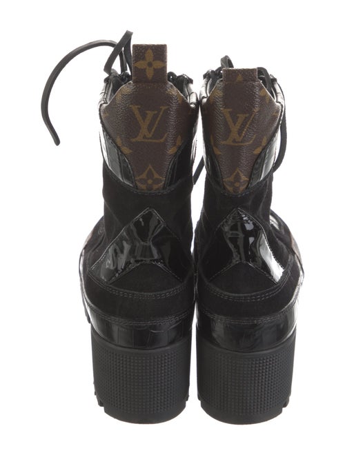 Louis Vuitton LV Monogram Suede Combat Boots