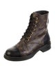 Louis Vuitton Monogram Pattern Combat Boots