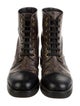 Louis Vuitton Monogram Pattern Combat Boots