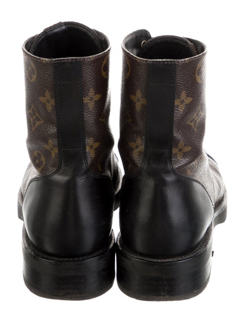 Louis Vuitton Monogram Pattern Combat Boots