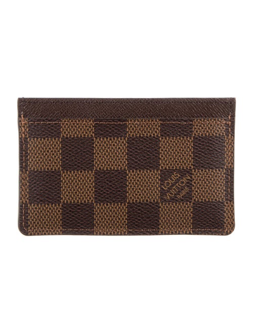 Louis Vuitton Damier Ebene Pattern Coated Canvas Card Case
