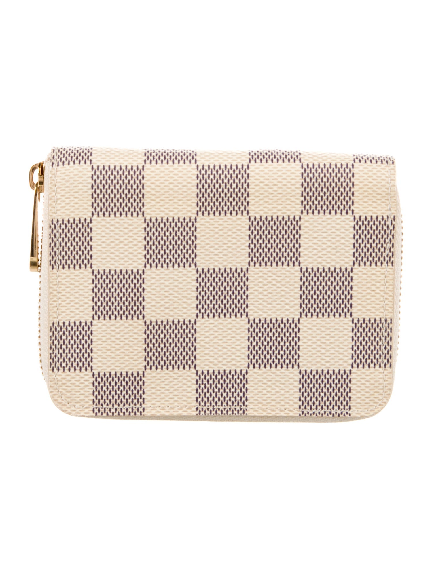 Louis Vuitton Damier Azur Pattern Coated Canvas Zippy Coin Purse