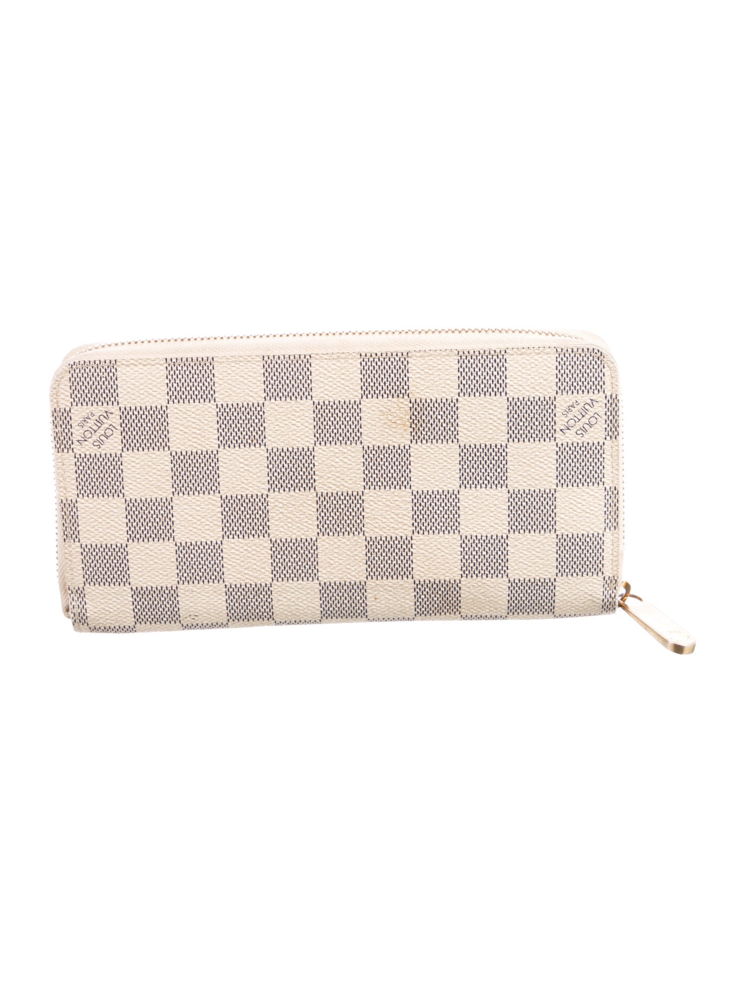 Louis Vuitton Damier Azur Pattern Coated Canvas Zippy Wallet