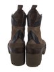 Louis Vuitton LV Monogram Suede Combat Boots