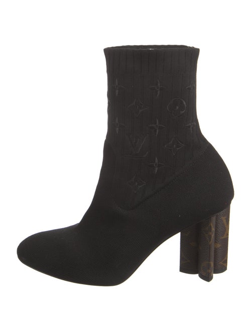 Louis Vuitton LV Monogram Embroidered Accent Sock Boots