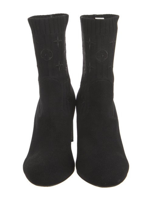 Louis Vuitton LV Monogram Embroidered Accent Sock Boots