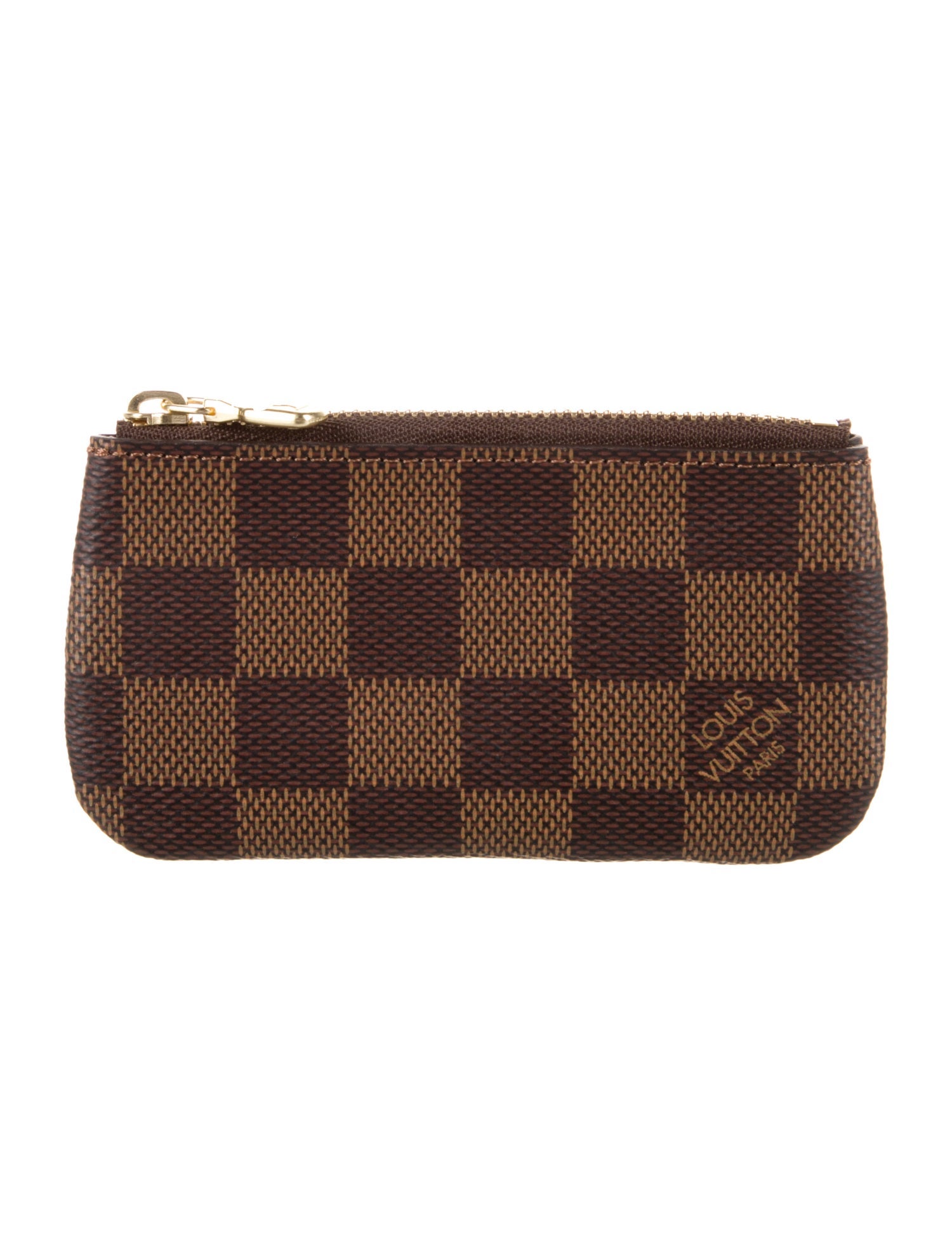 Louis Vuitton Damier Ebene Pattern Coated Canvas Zippy Coin Purse