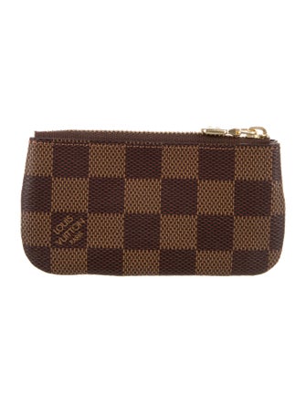 Louis Vuitton Damier Ebene Pattern Coated Canvas Zippy Coin Purse