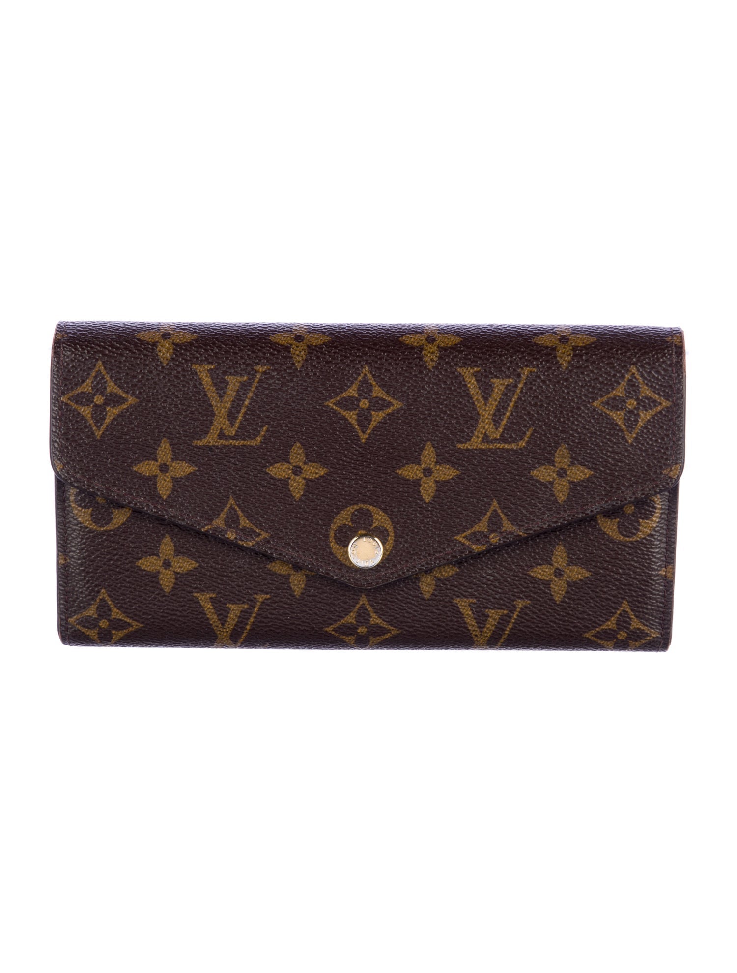 Louis Vuitton LV Monogram Coated Canvas Sarah Wallet