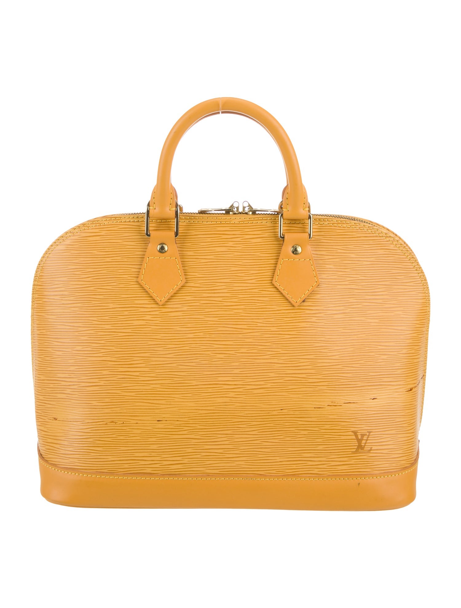 Louis Vuitton Saffiano Leather Top Handle Bag