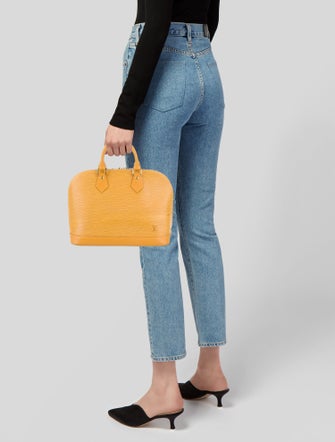 Louis Vuitton Saffiano Leather Top Handle Bag