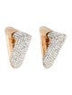 Louis Vuitton Crystal V Volt Triangle Hoop Earrings