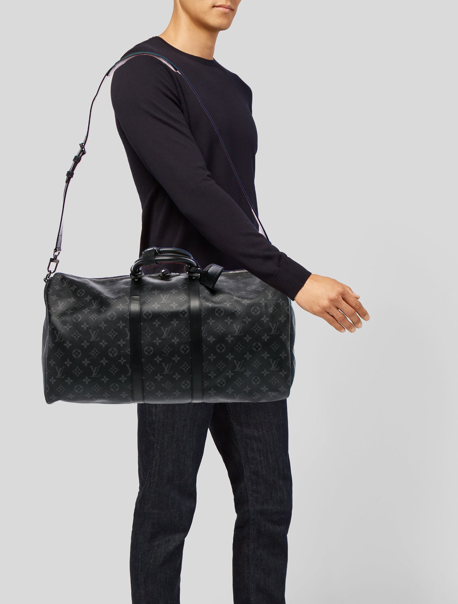 Louis Vuitton Monogram Eclipse Keepall Bandoulière 45