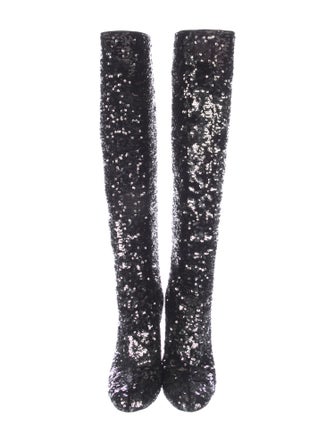 Louis Vuitton LV Monogram Sequins Boots