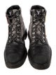 Louis Vuitton Leather Colorblock Pattern Lace-Up Boots