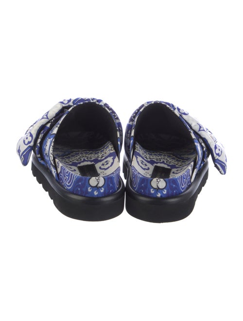 Louis Vuitton Printed Leather Trim Embellishment Mules