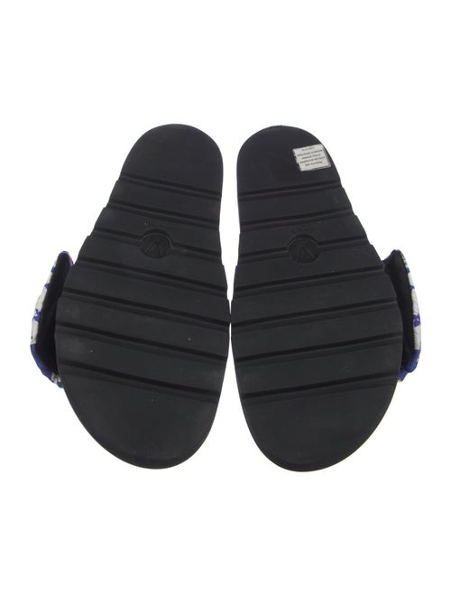 Louis Vuitton Printed Leather Trim Embellishment Mules