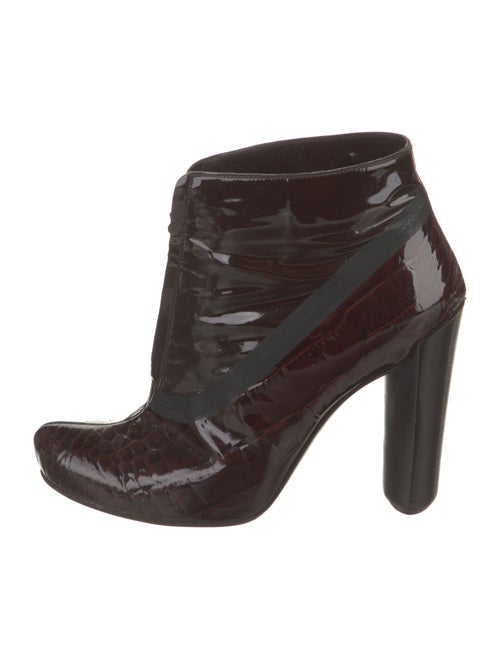 Louis Vuitton Patent Leather Lace-Up Boots