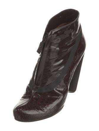 Louis Vuitton Patent Leather Lace-Up Boots