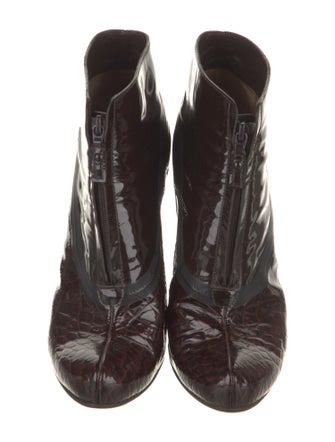 Louis Vuitton Patent Leather Lace-Up Boots