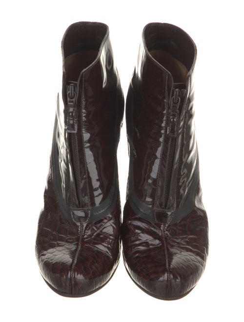Louis Vuitton Patent Leather Lace-Up Boots