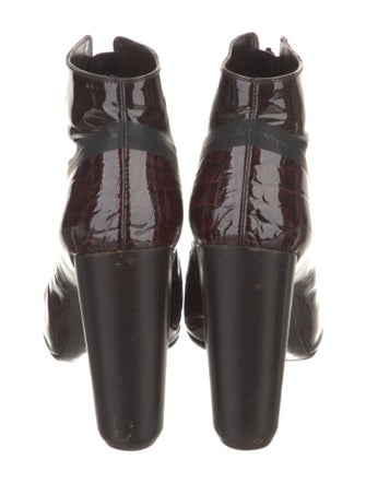 Louis Vuitton Patent Leather Lace-Up Boots