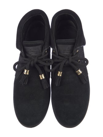 Louis Vuitton LV Monogram Suede Lace-Up Boots