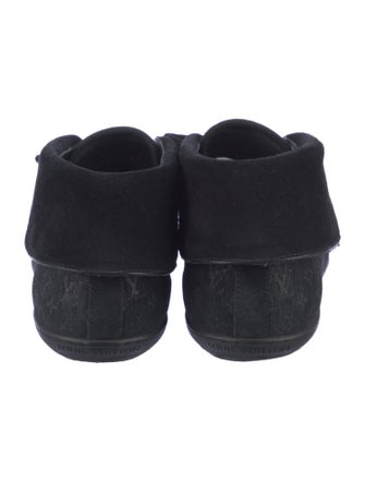 Louis Vuitton LV Monogram Suede Lace-Up Boots
